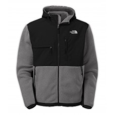 The North Face Men's Denali Hoodie, Charcoal Grey Heather/Black